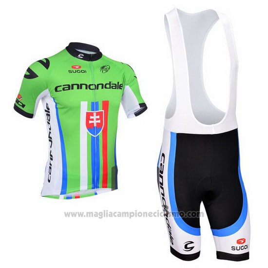 2013 Abbigliamento Ciclismo Cannondale Campione Slovacchia Manica Corta e Salopette